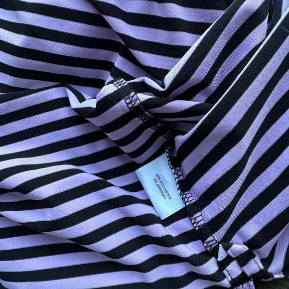 Peter Millar Summer Comfort Purple Striped Performance Golf Polo L - Picture 4 of 4